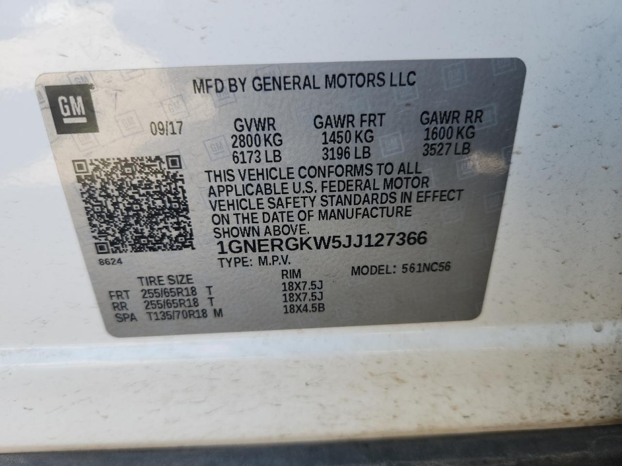 Chevrolet Traverse Lt Image 12