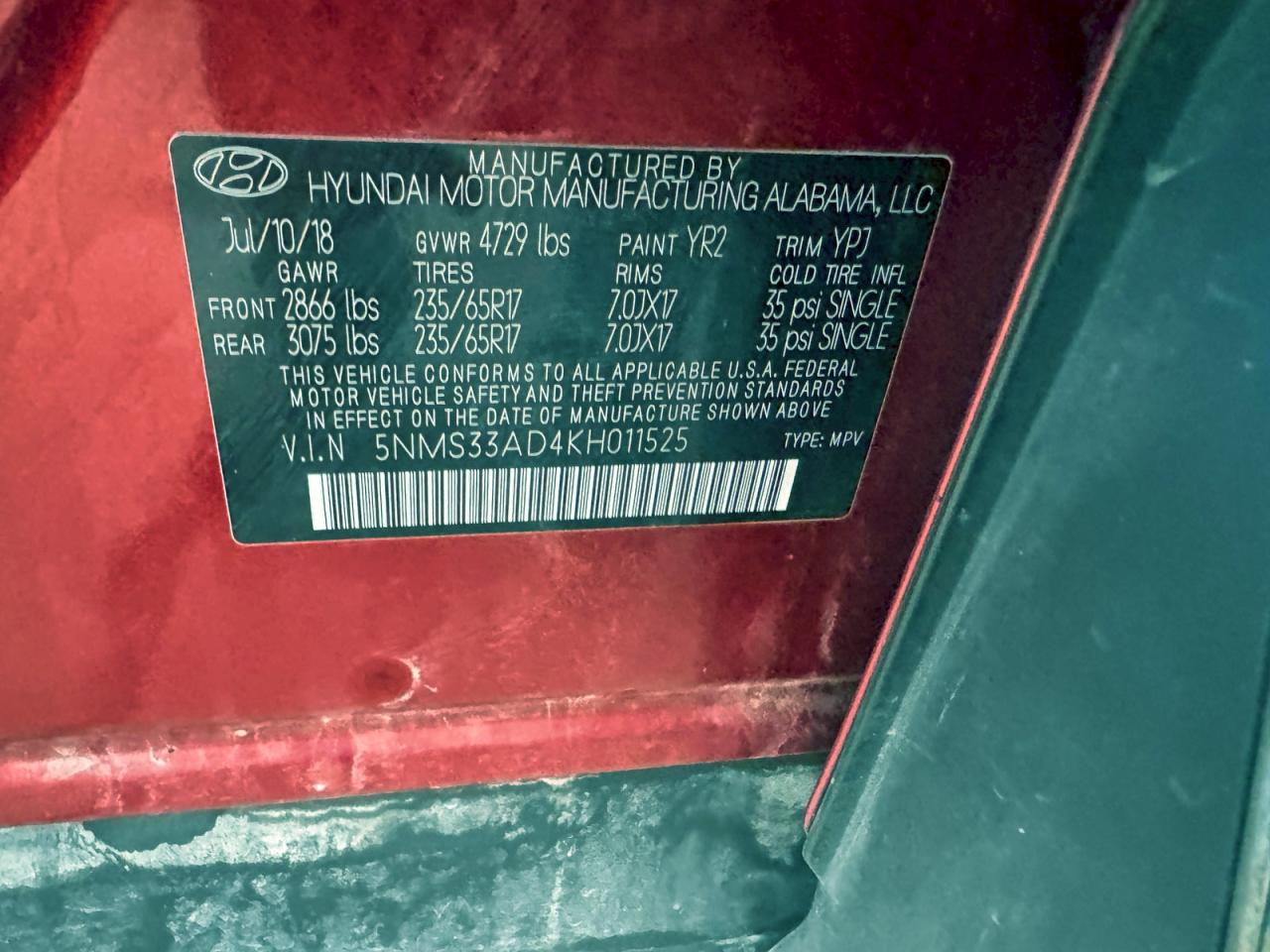 Hyundai SANTA FE Sel Image 2