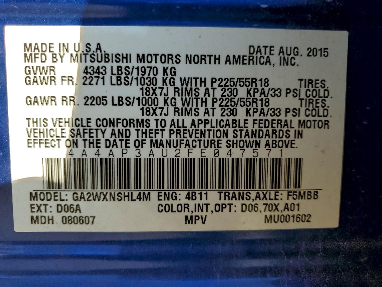 Mitsubishi Outlander Es Image 12