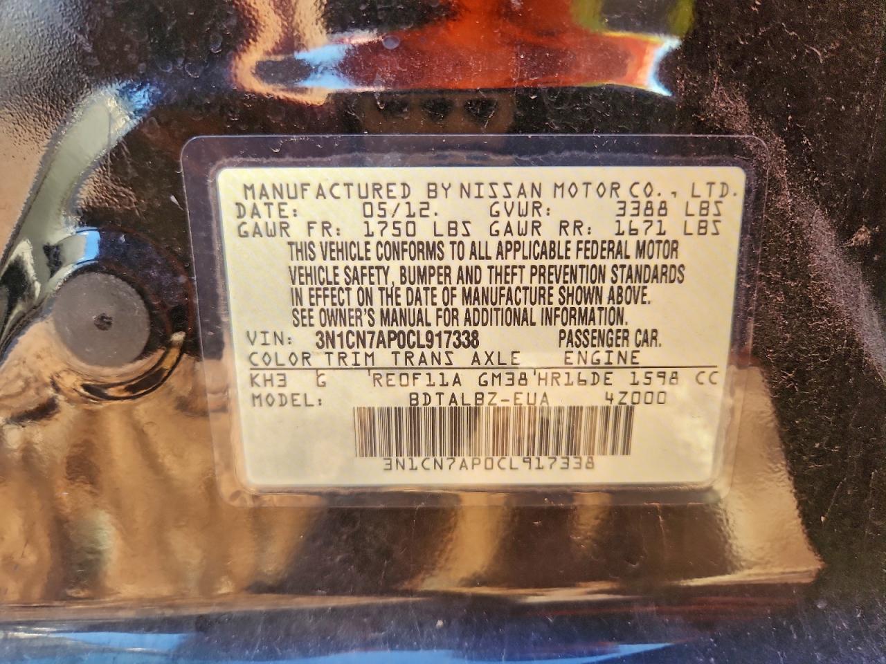 Nissan Versa S Image 12