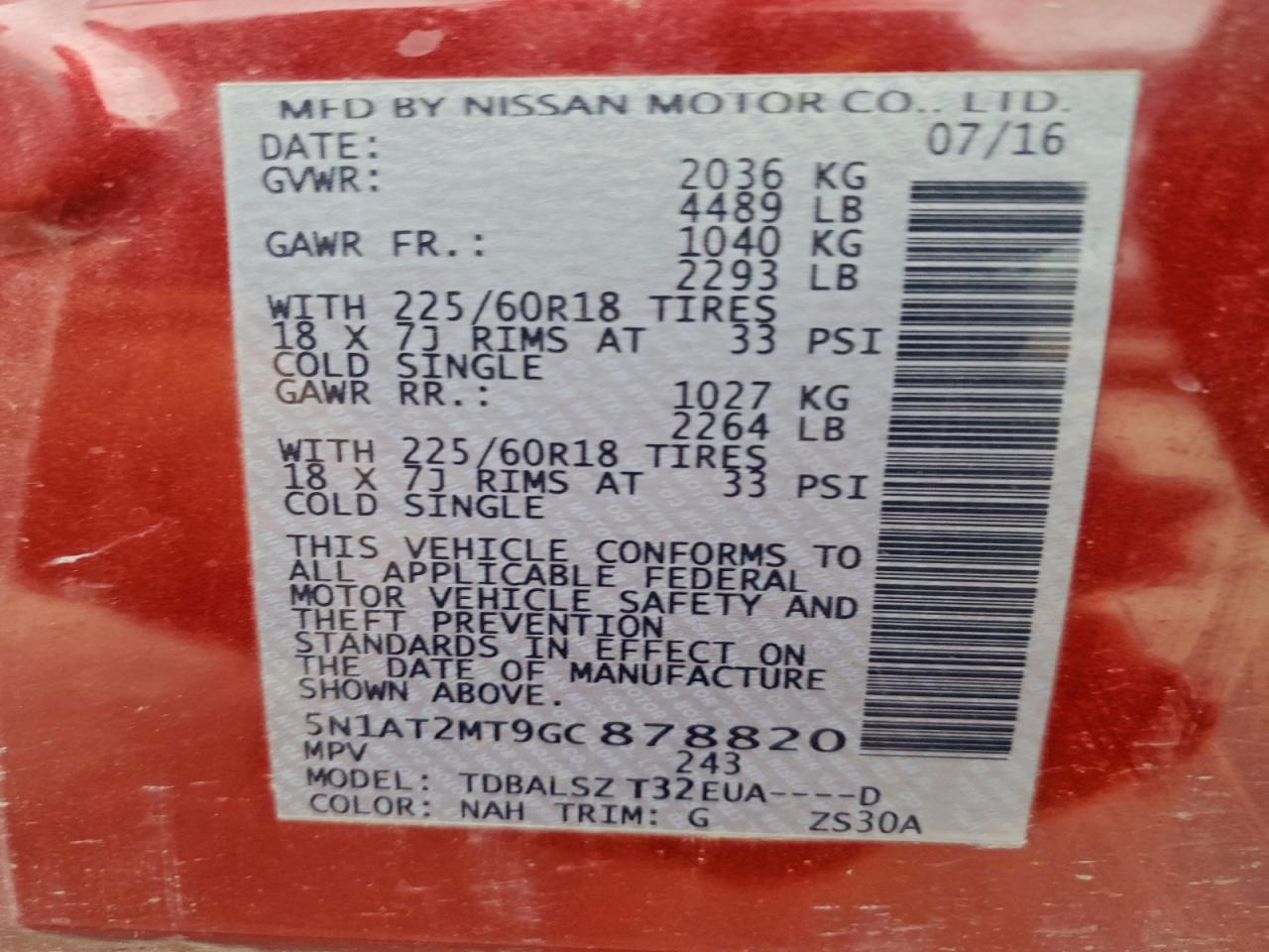 Nissan Rogue S Image 7