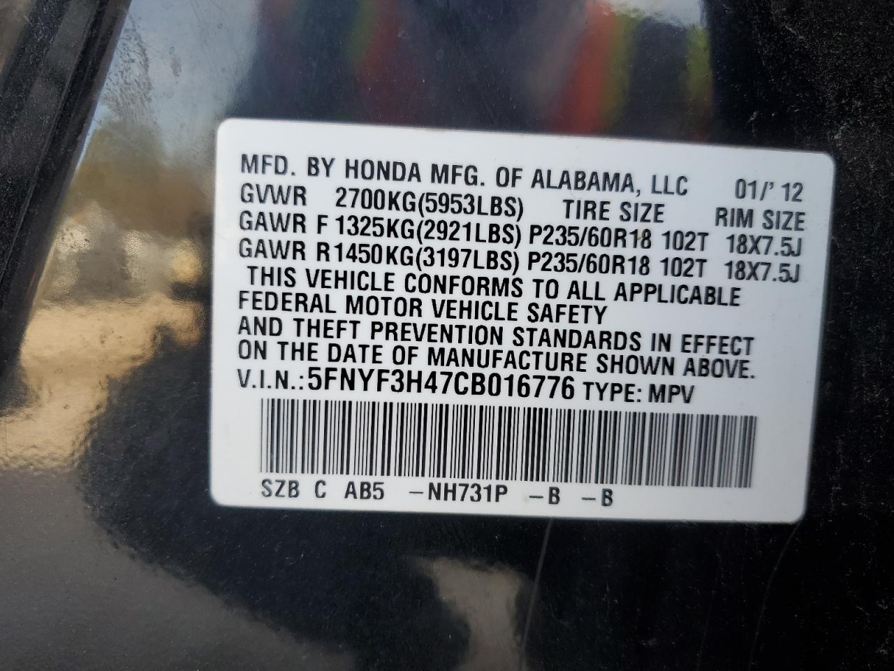 Honda Pilot Ex Image 6