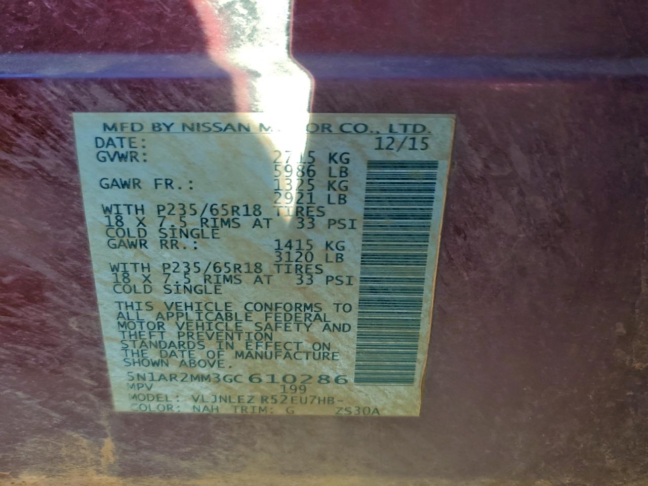 Nissan Pathfinder S Image 10