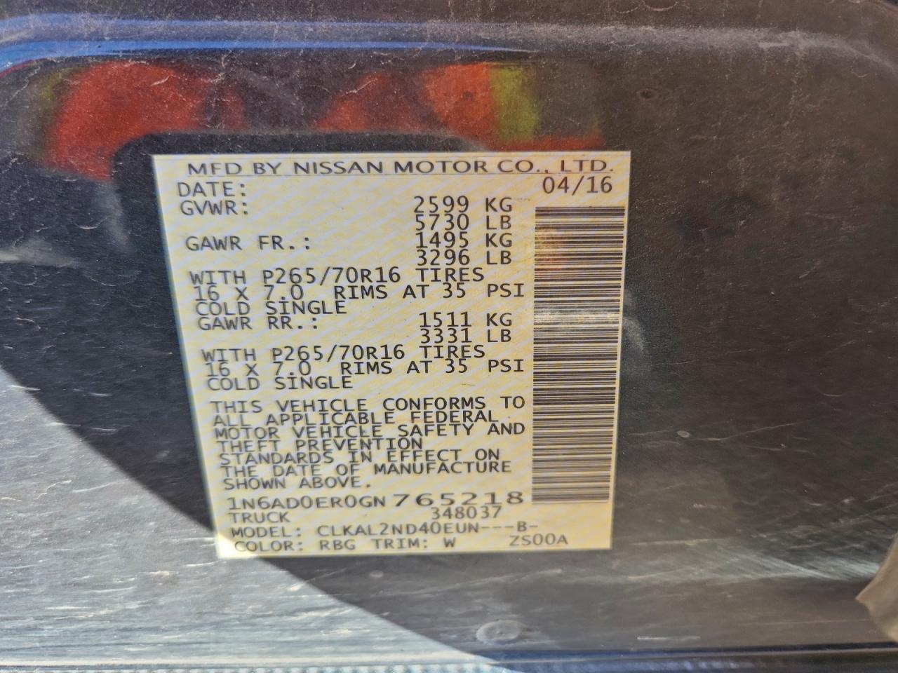 Nissan Frontier S Image 12