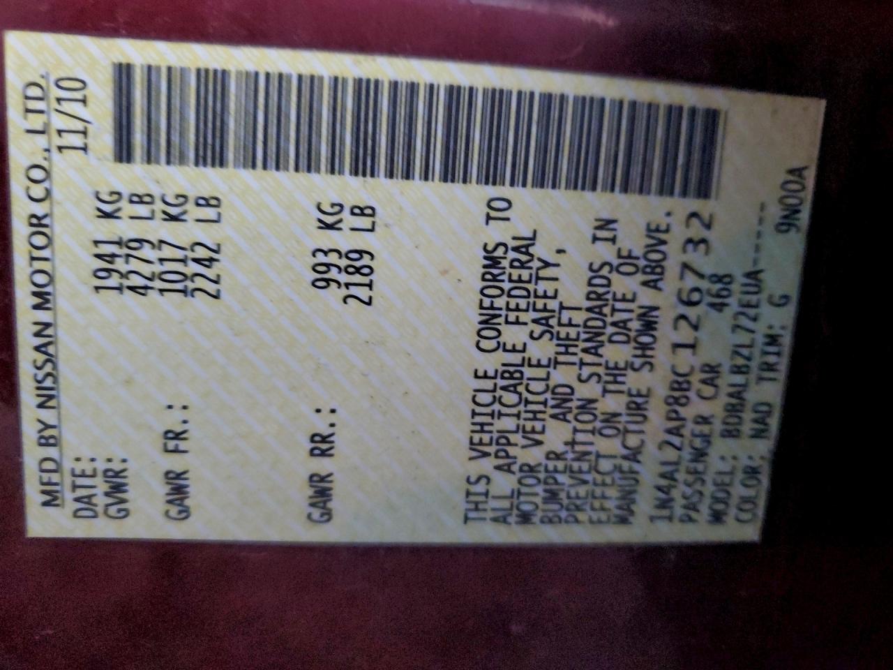 Nissan Altima Base Image 7