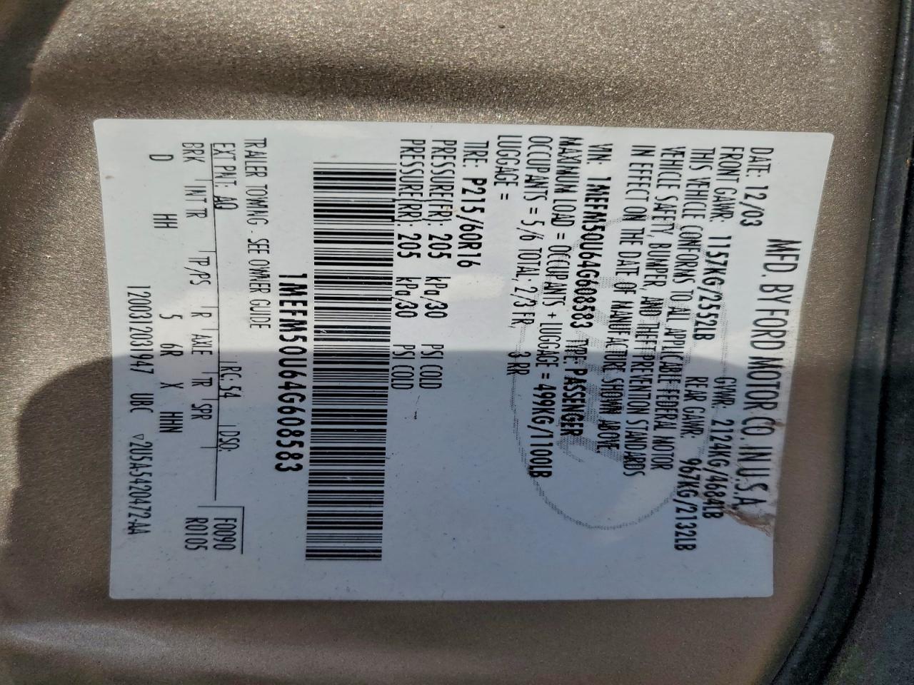 Mercury Sable Gs Image 5